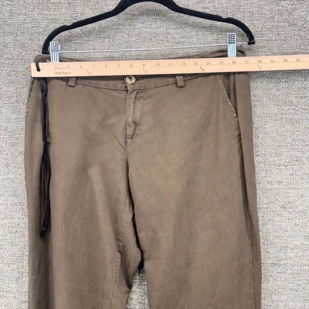Banana Republic Linen‎ Pants Olive Green 10